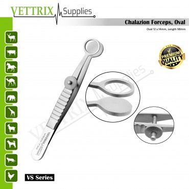 Chalazion Forceps Oval 12x14mm, Length 98mm