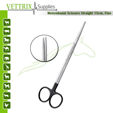 Metzenbaum Scissors Straight 18cm, Fino