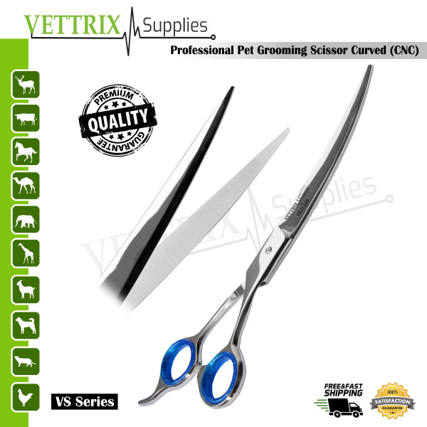 Professional Pet Grooming Scissors Curved 8"