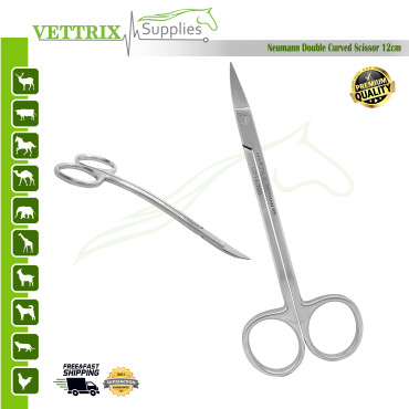 Neumann Scissors 12cm Double Curved 12cm 