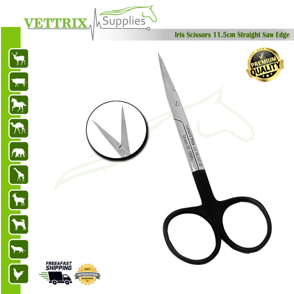 Iris Scissors 11.5mm STR Micro Serrated 