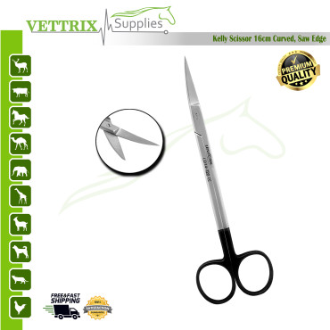 Kelly Scissors 16cm CVD, Super Cut Micro Serrated.