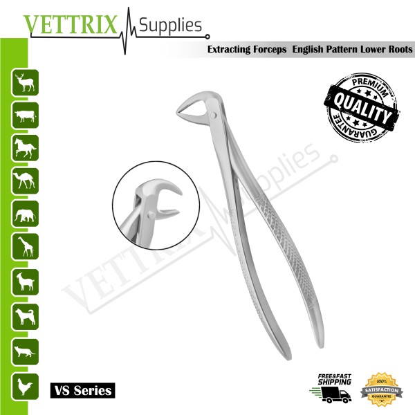 Extracting Forceps Lower Roots Fig#74N, German SS, CE | Vettrix Supplies