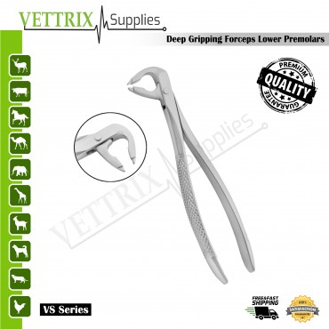 Extracting Forceps Lower Premolars Deep-Gripping Fig.36 | Vettrix Supplies