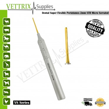 Super Flexible Periotome 2mm STR. Micro Serrated | Vettrix Supplies