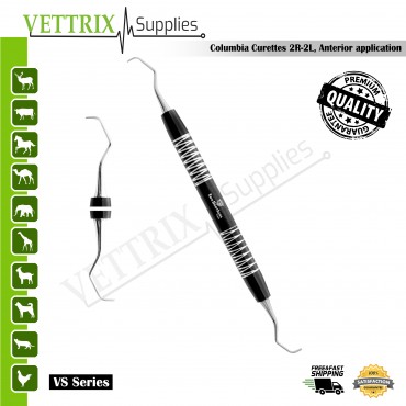 Dental Columbia Curette 2R/2L , Anterior Application.