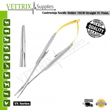 Castroviejo Needle Holder 16cm STR, TC