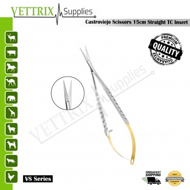 Castroviejo Scissor 15cm Straight TC