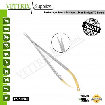 Castroviejo Scissor 17cm Straight TC 