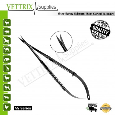 Castroviejo Scissor 18cm CVD TC - Ergonomic Handle 