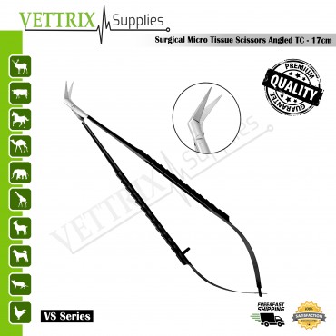 Castroviejo Micro Scissor TC 90D Side Angled, 17cm 
