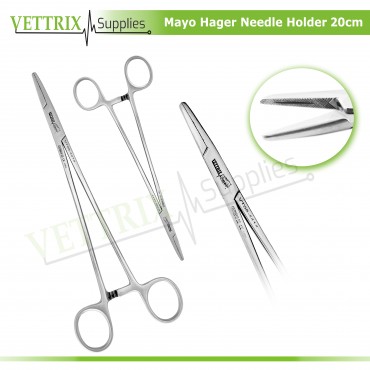 Mayo Hager Needle Holder 20cm Veterinary Surgical Instruments needle Driver