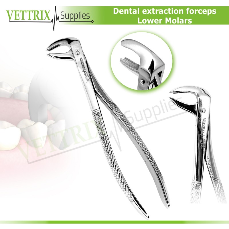 Dental extraction forceps Lower Molars, Veterinary Dental Forceps