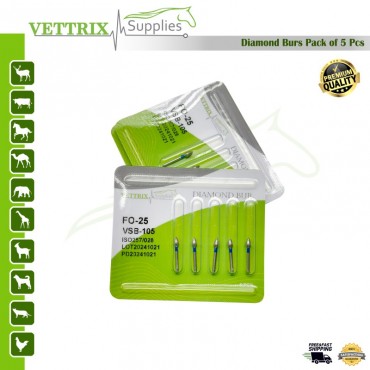 Vettrix Flame Ogival End Diamond Burs FO:25 - Standard | Vettrix Supplies