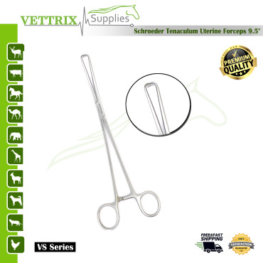 Schroeder Tenaculum Uterine Forceps 9.5"