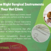 Veterinary surgeon choosing surgical instruments