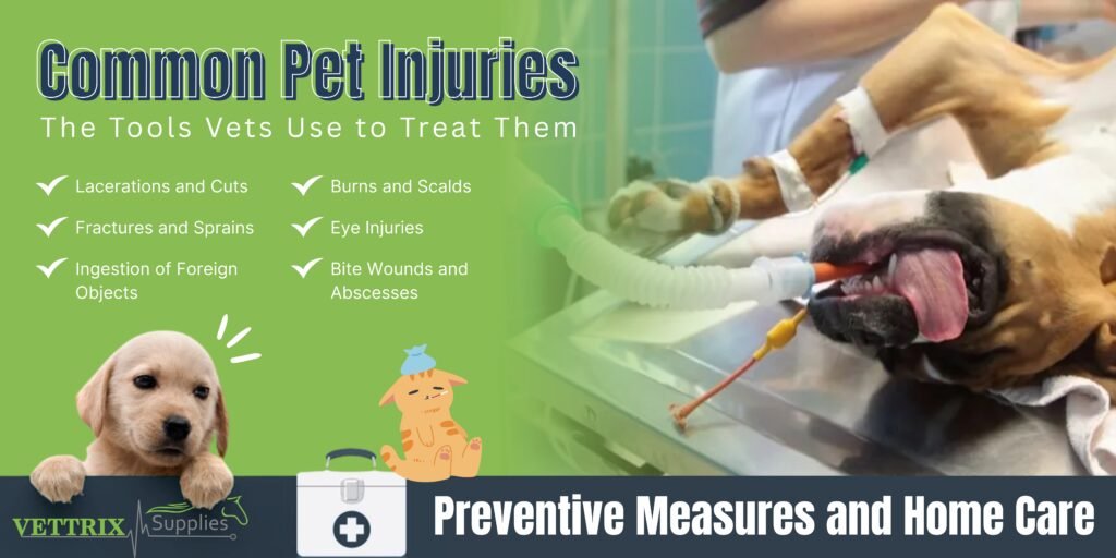 Veterinary tools for treating common pet injuries
