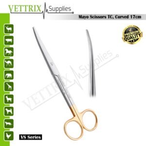 Mayo Scissors Curved 17cm TC