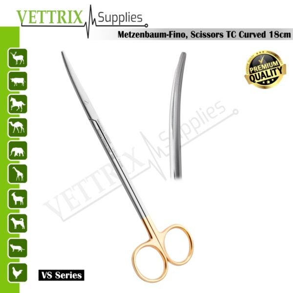 Metzenbaum-Fino Scissors TC Curved 18cm