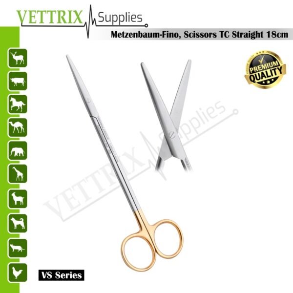 Metzenbaum-Fino Scissors TC Straight 18cm
