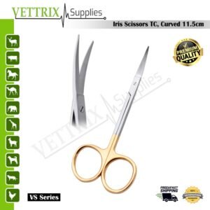 Iris Scissors TC Curved 11.5cm Stainless Steel
