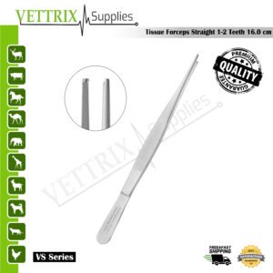 Tissue Forceps Straight 1-2 Teeth 16.0 cm