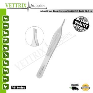 Adson-Brown Tissue Forceps Straight 9-9 Teeth 12.0 cm