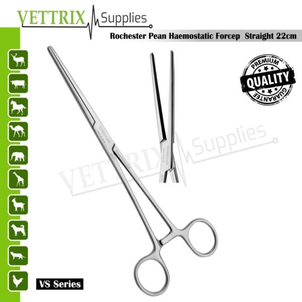 Rochester-Pean Hemostatic Forceps STR 22.0cm Stainless Steel