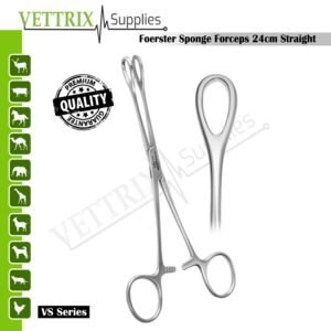 Sponge Forceps 9 1/2" STR- SERRATED