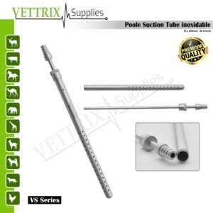 Poole Suction Tube Inoxidable 10x220mm 30 French