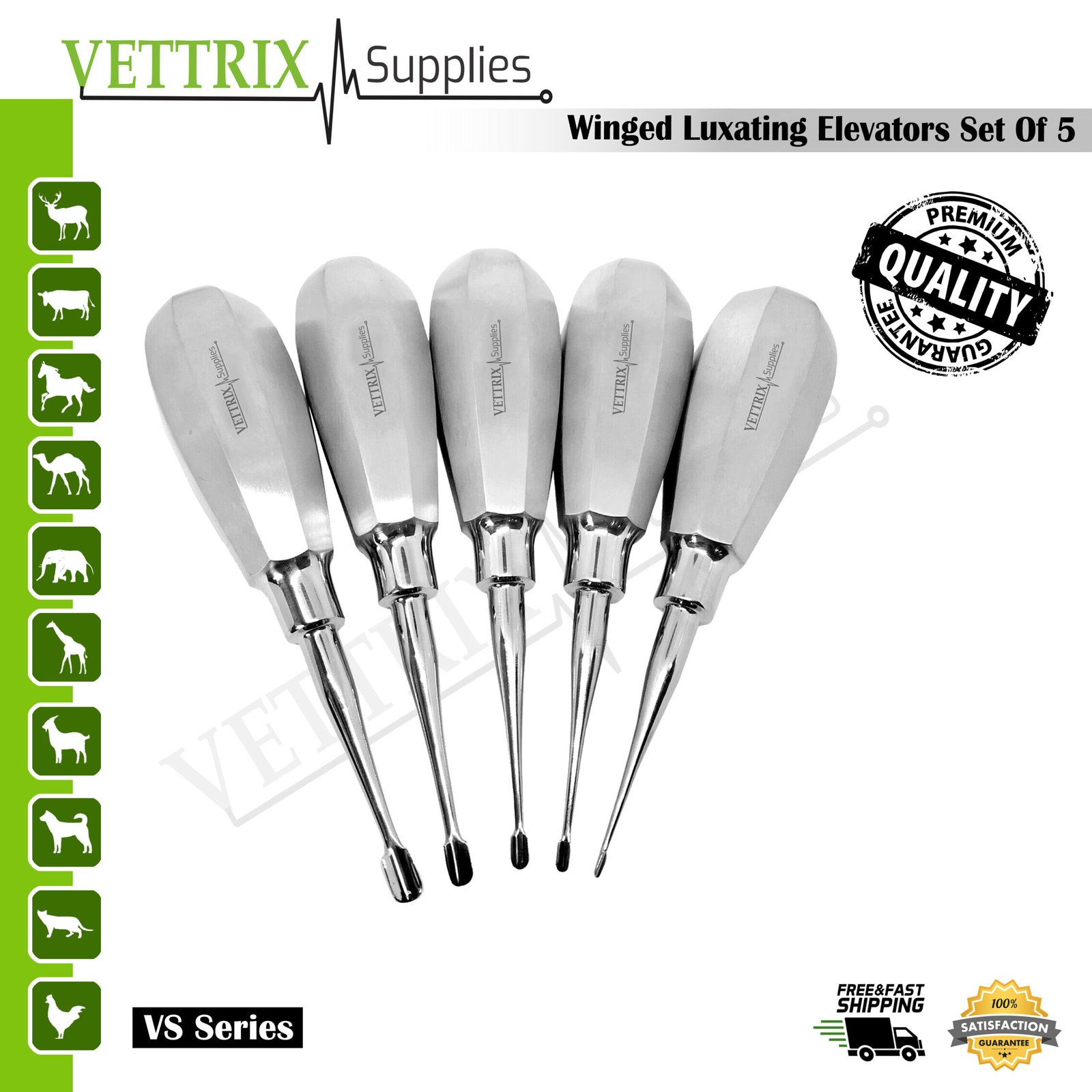 Winged Luxating Elevators Set of 5 | Vettrix Supplies Winged Luxating Elevators Set of 5