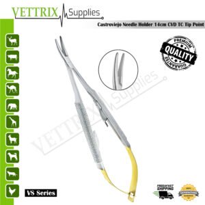 Castroviejo Needle Holder Scissor TC 14cm CVD