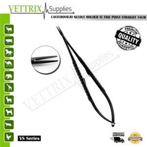 Castroviejo Needle Holder TC Fine 18cm Straight