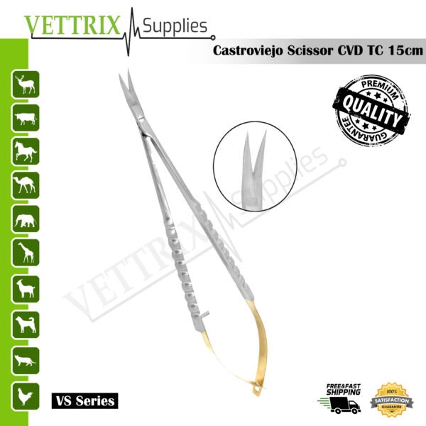 Castroviejo Scissor CVD TC 15cm