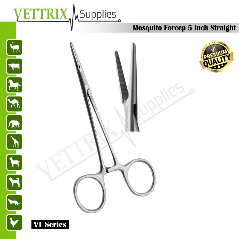 Mosquito Forceps 5-inch Straight Stainless Steel