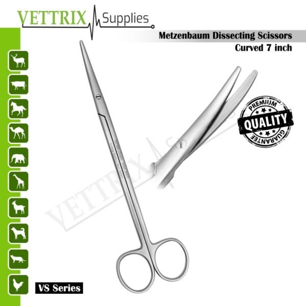 Metzenbaum Dissecting Scissors Curved 7 Inch