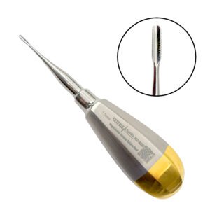 Winged Elevator Golden Serrated Handle 1.5mm