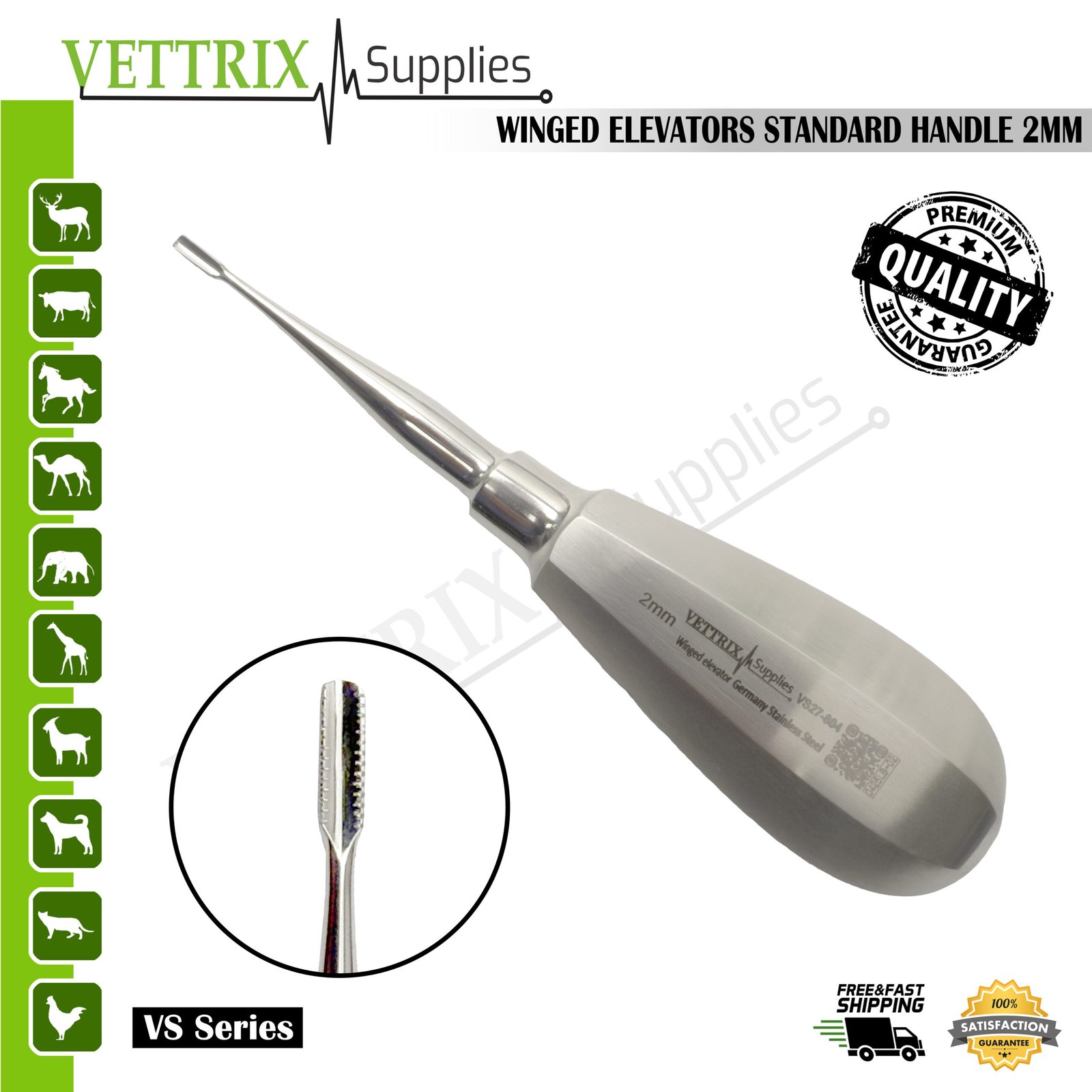 Winged Elevator Standard Handle 2mm