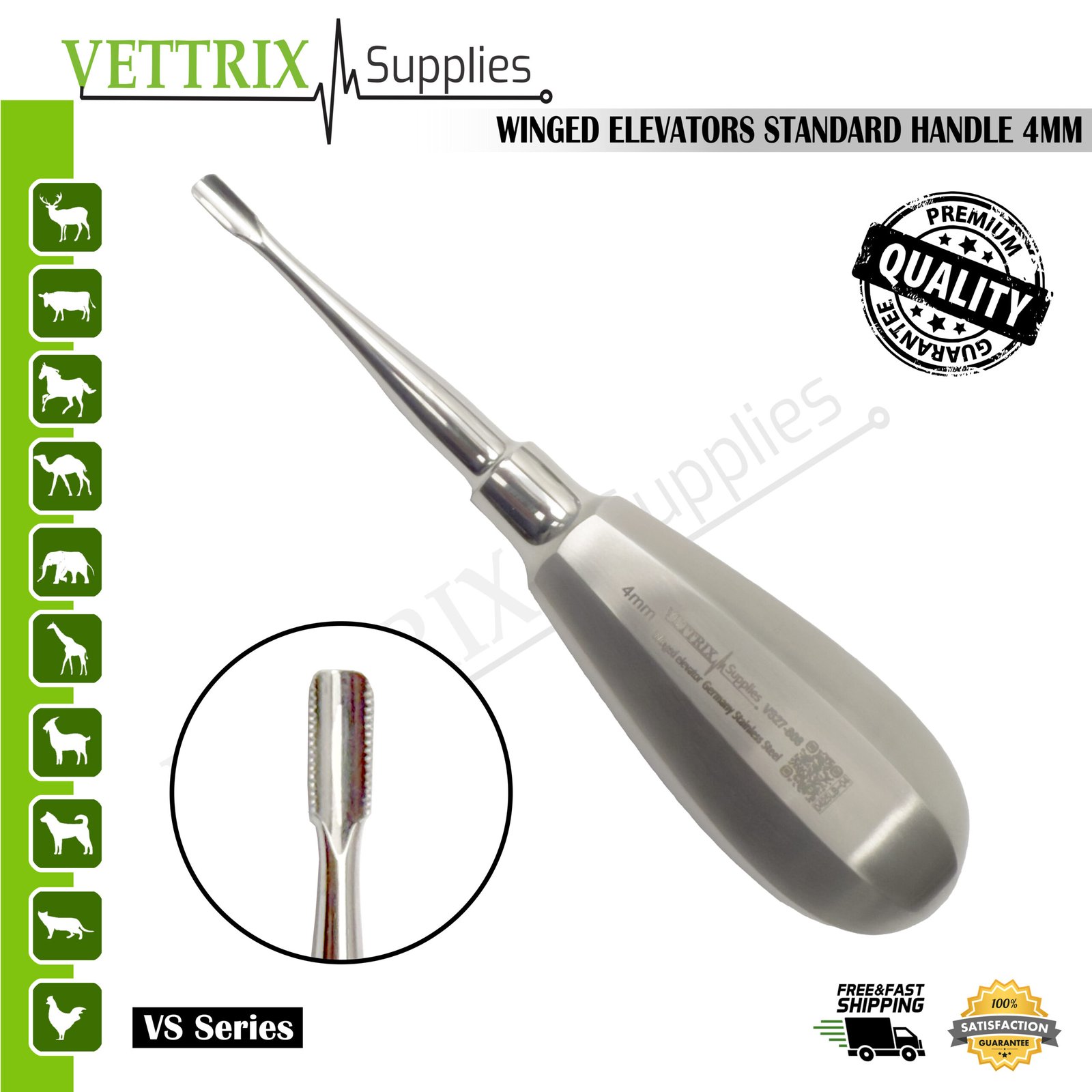 VS27-808E WINGED ELEVATORS STANDARD HANDLE 4MM