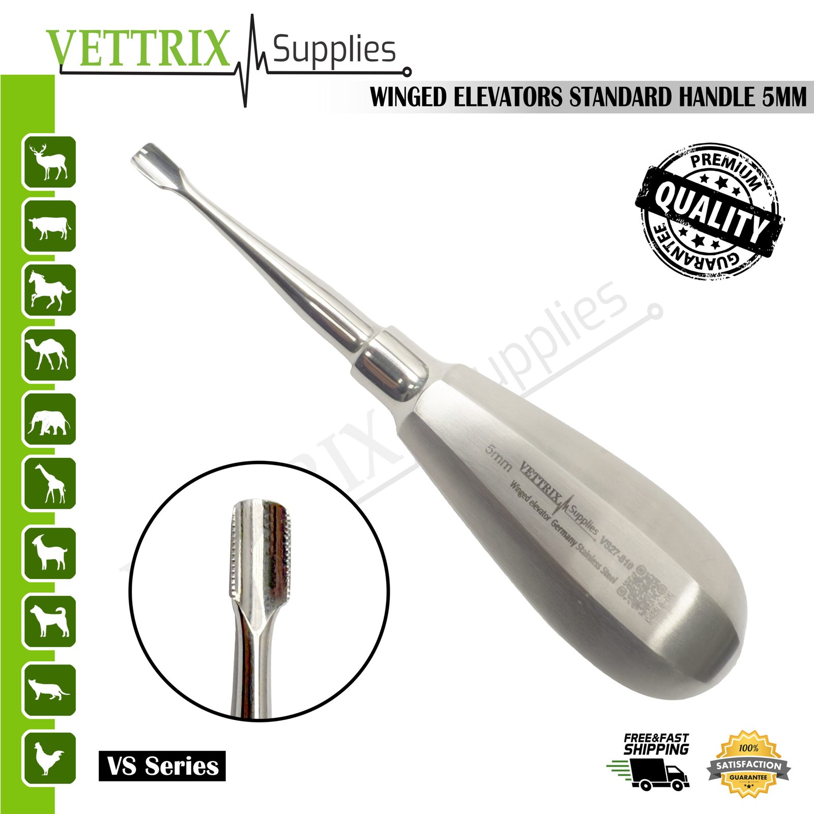 Winged Elevator Standard Handle 5mm