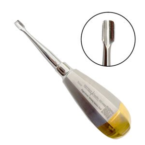 Winged Elevator Golden Serrated Handle 5mm
