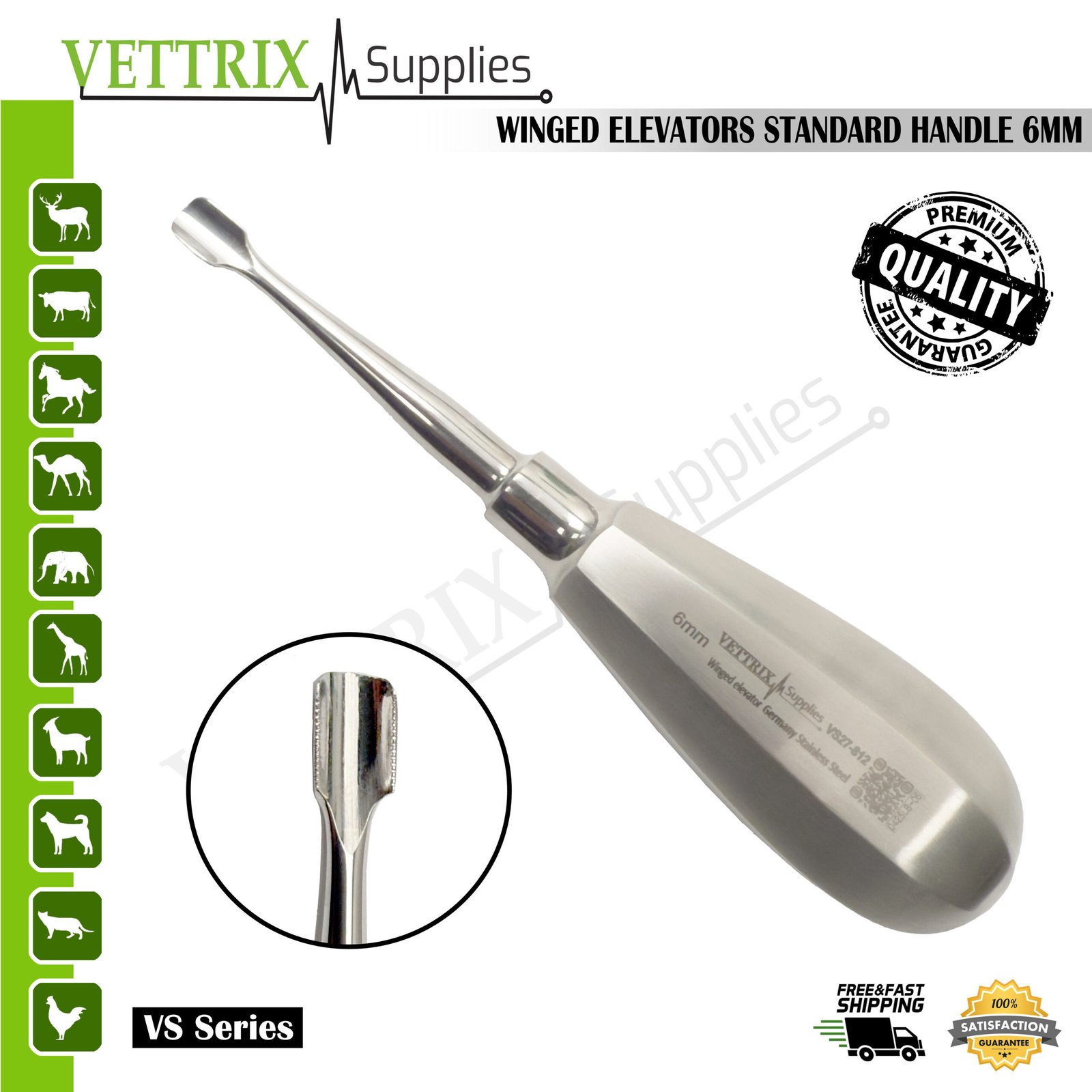 VS27-812E WINGED ELEVATORS STANDARD HANDLE 6MM