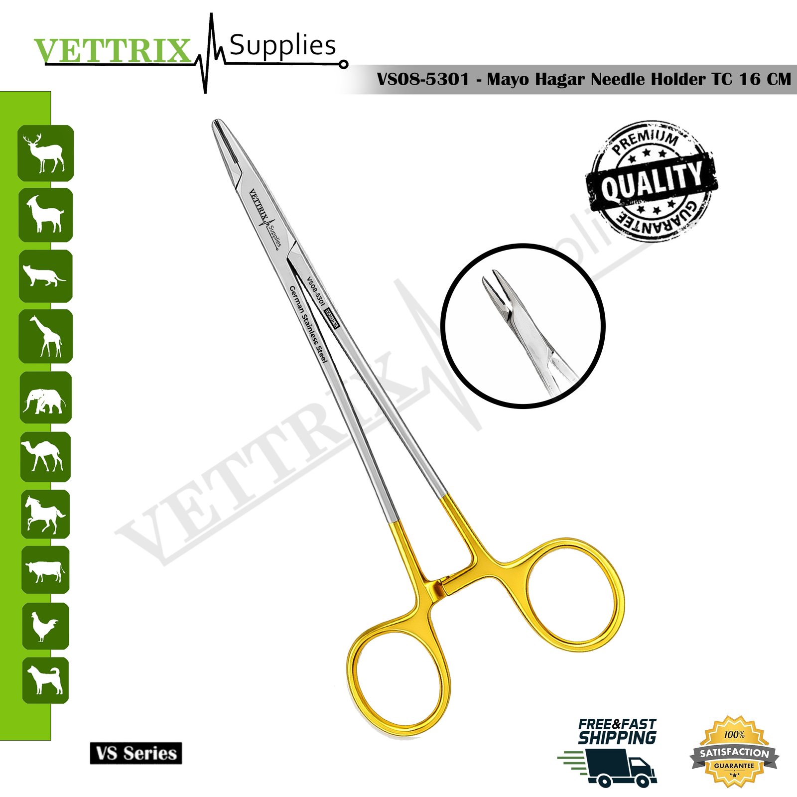 Mayo Hegar Needle Holder 16 cm TC