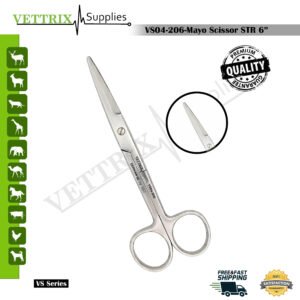 Mayo Scissors Straight 6"