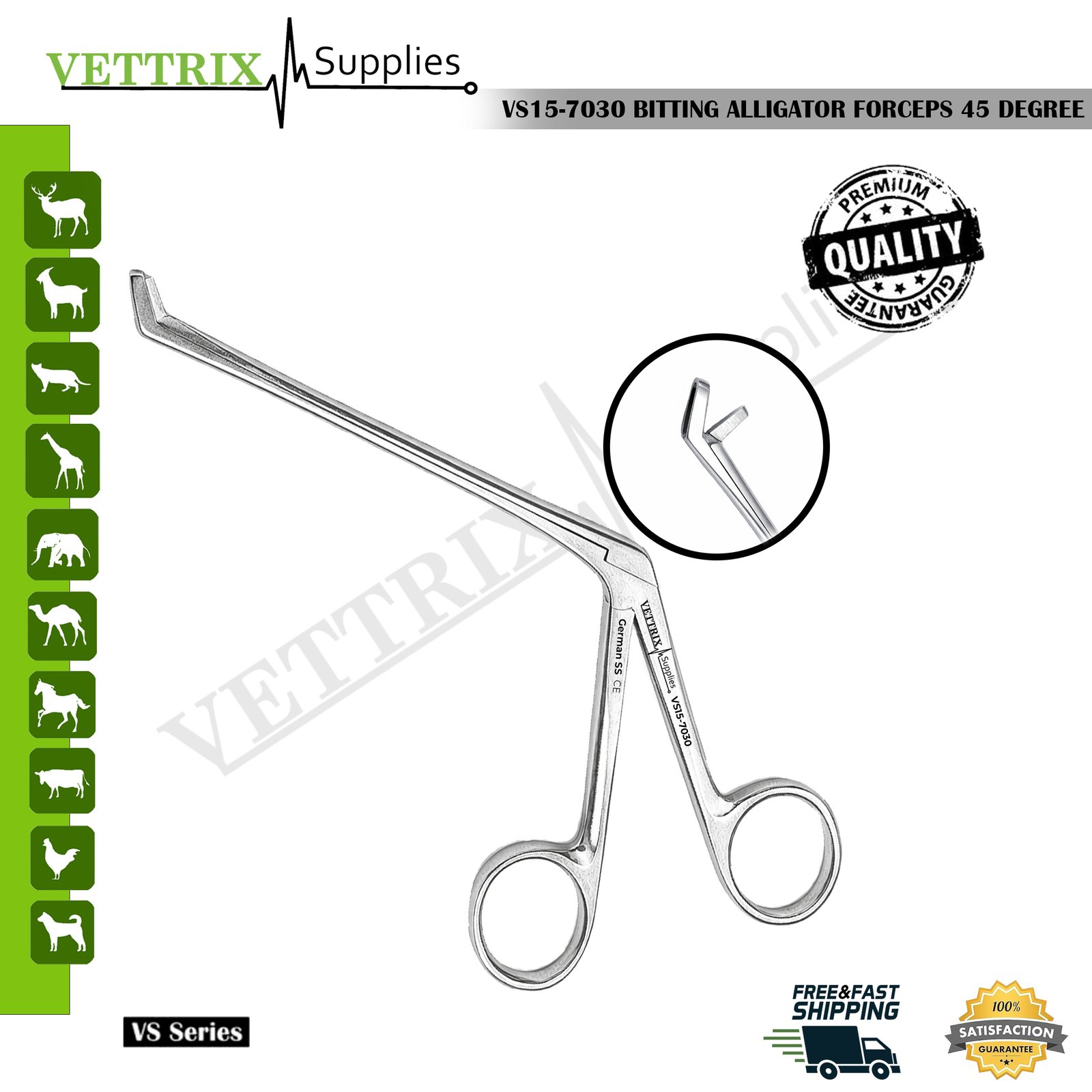 Bitting Alligator Forceps 45°