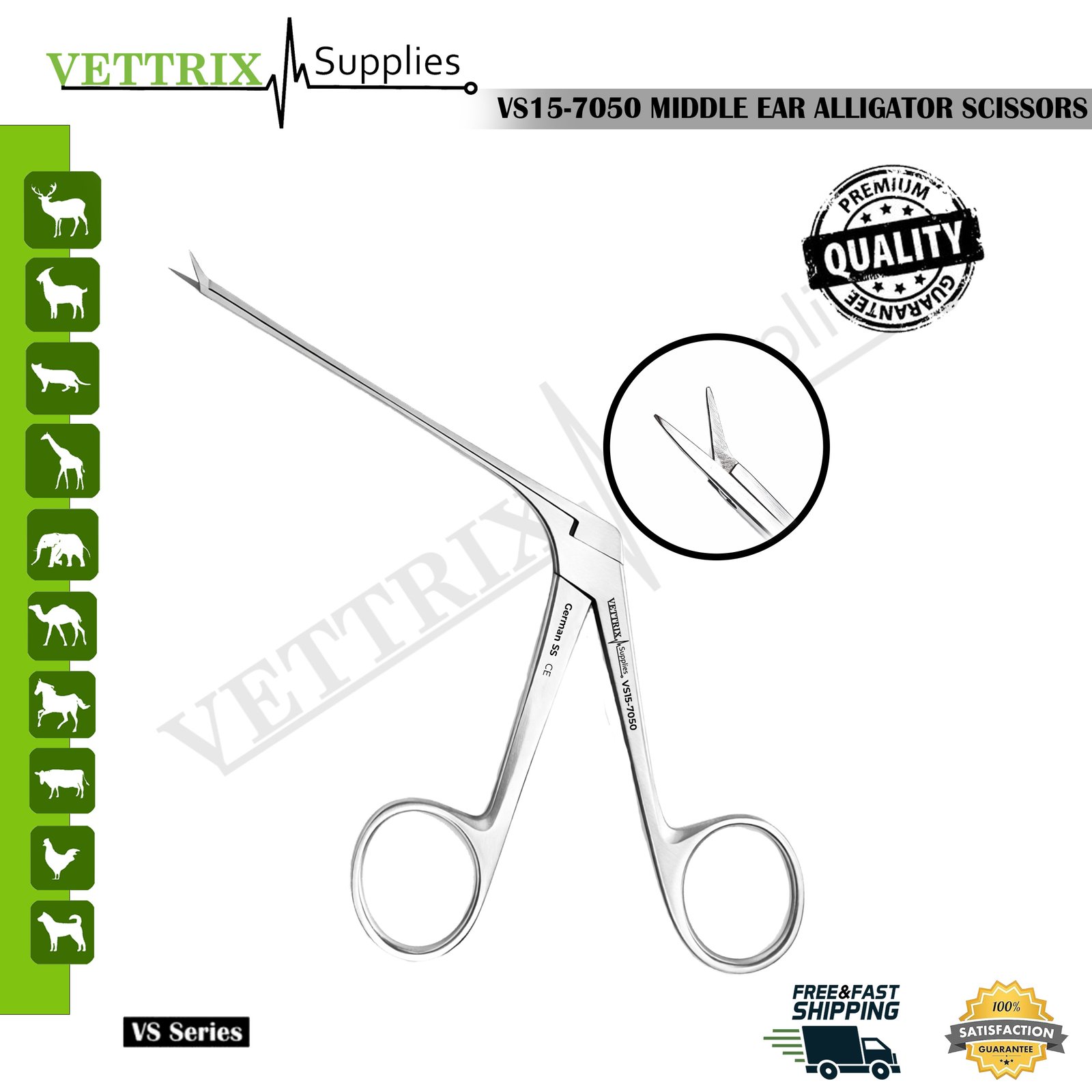 Middle Ear Alligator Scissors