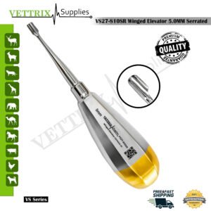 Winged Elevator Golden Serrated Handle 5mm