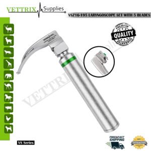 MacIntosh Laryngoscope Set With 5 Blades- Handle