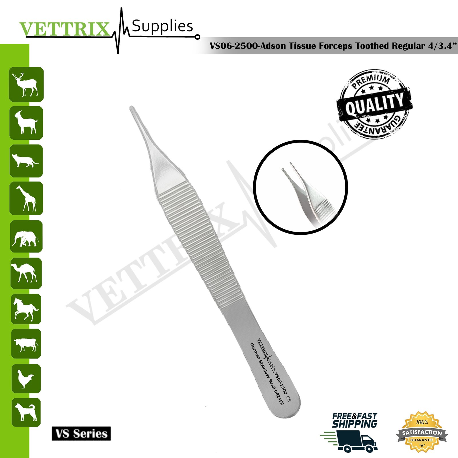 Adson Tissue Forceps Toothed