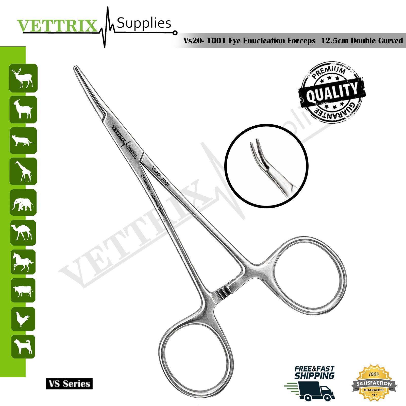Eye Enucleation Forceps 12 cm